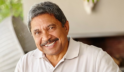 Older man with healthy smile