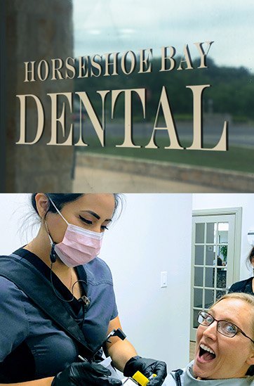 Horsehshoe Bay Dental team members helping patients
