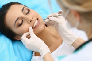 Patient in dental chair